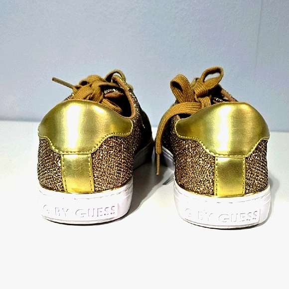 Guess Gold Glitter Sneakers Classic Style - Picture 5 of 10
